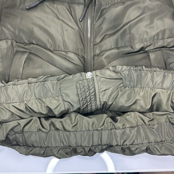 Zara olive quilted puffer anorak jacket size M - Picture 9 of 13